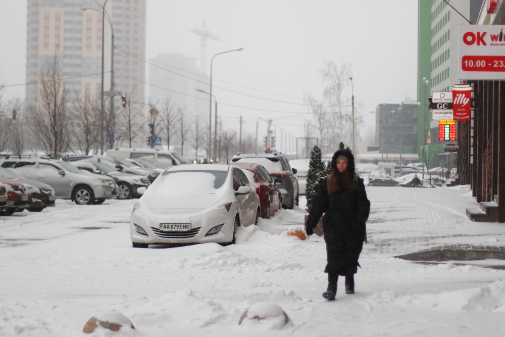 снег в Киеве