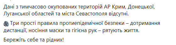 Ивано-Франковская область остается лидером по числу новых случаев Covid-19. Статистика Минздрава. Скриншот: facebook.com/maksym.stepanov.official