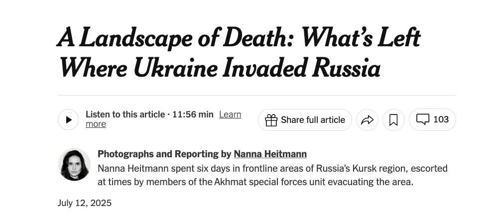 Заголовок на nytimes.com
